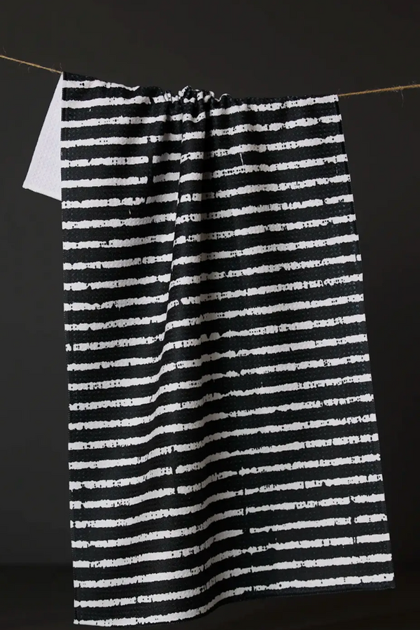 Geometry Kitchen Tea Towel - Eerie Stripe