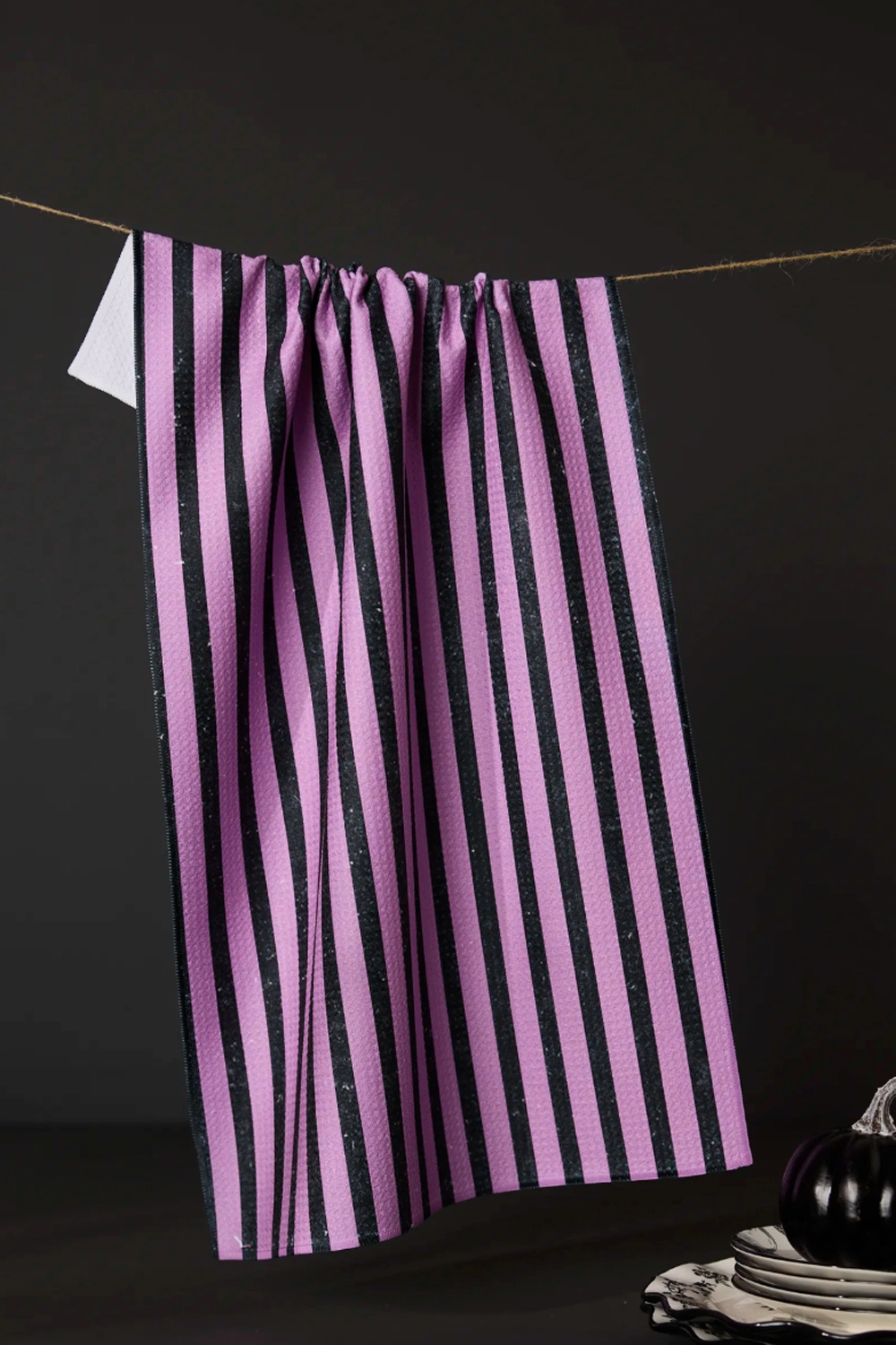 Geometry Kitchen Tea Towel - Neon Halloween Nights