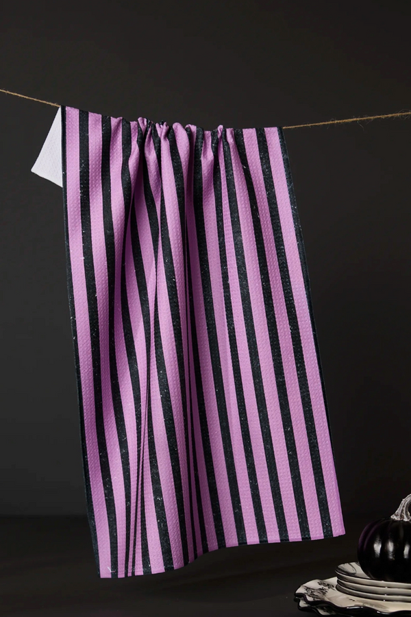 Geometry Kitchen Tea Towel - Neon Halloween Nights