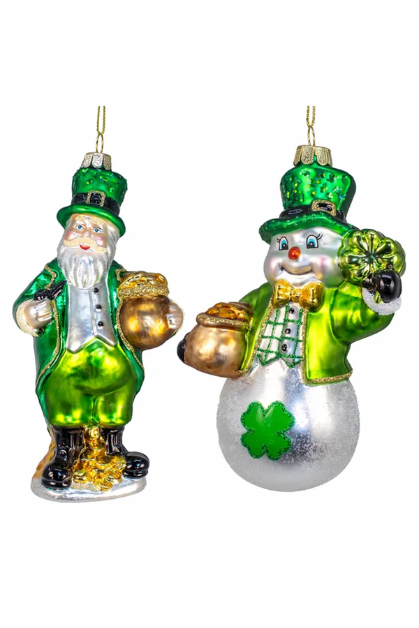 Glass Ornament - Irish Winter Guy