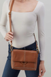 Austin Flap Crossbody Bag - Velvet Hide Warm Honey