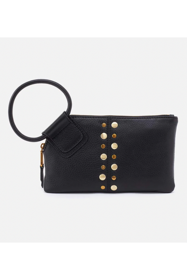 Sable Wristlet - Velvet Hide Black Center Studs