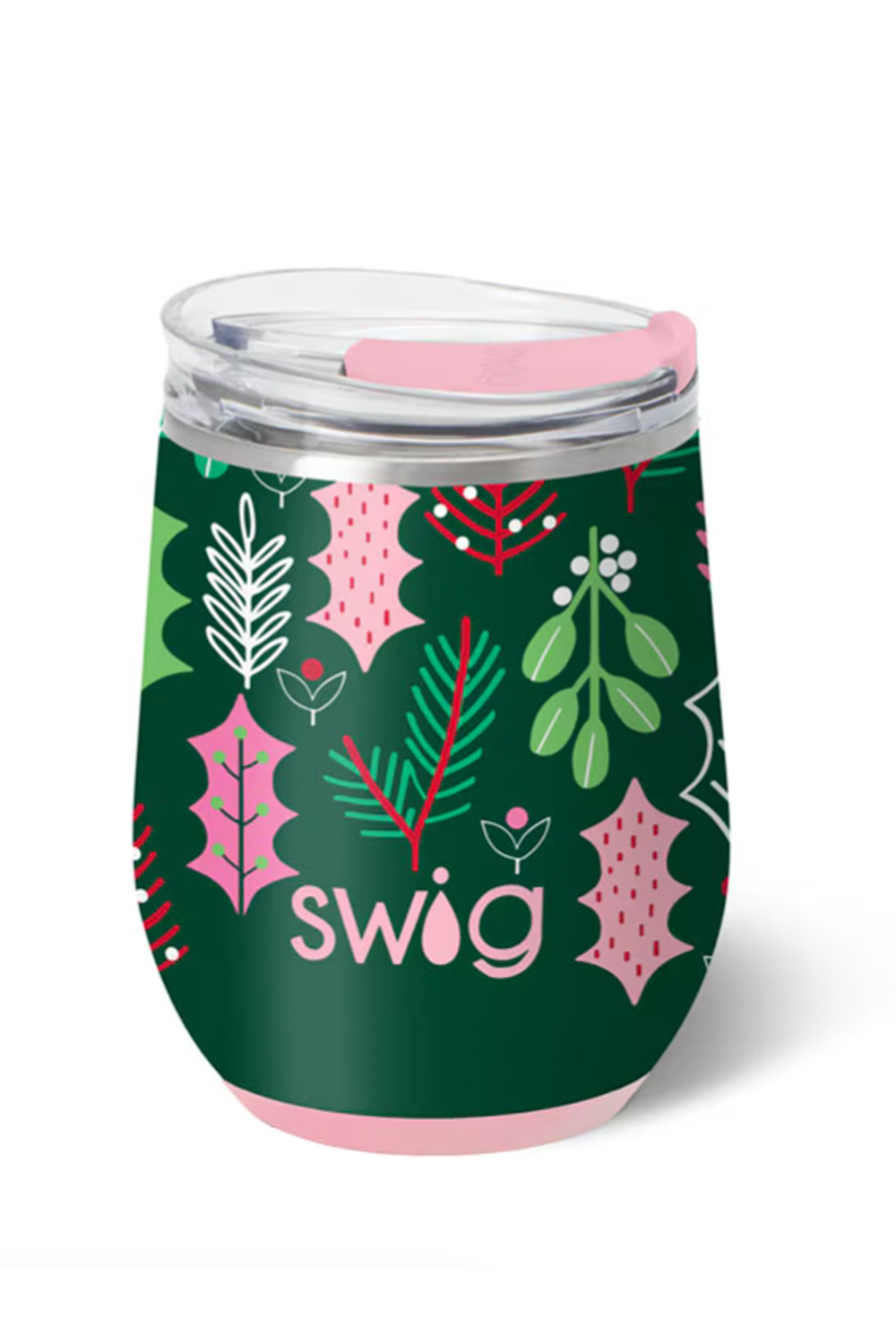 Modern Stemless Wine Tumbler - Merry Mistletoe