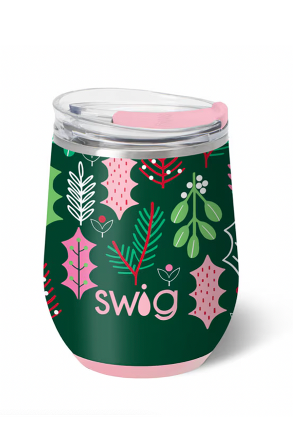 Modern Stemless Wine Tumbler - Merry Mistletoe