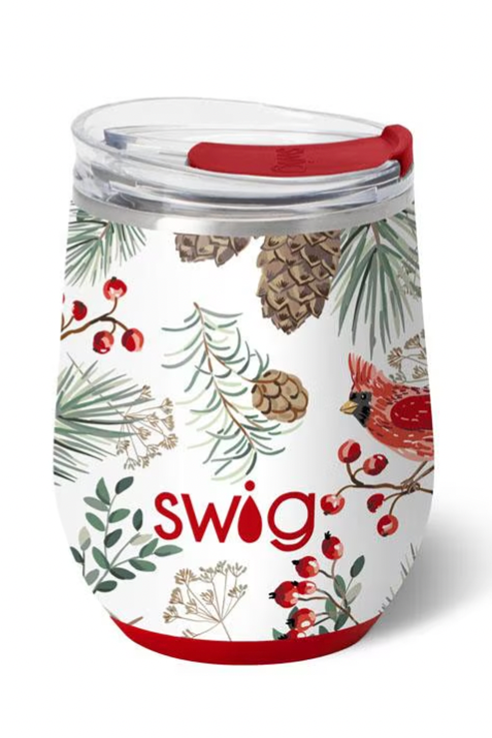 Modern Stemless Wine Tumbler - Winter Cardinals