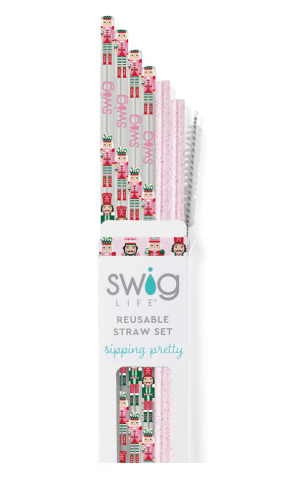 Tall Straw Set - Sugar Plum Soldiers