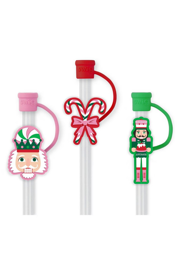 Swig Straw Topper Set - Sugar Plum Soldiers