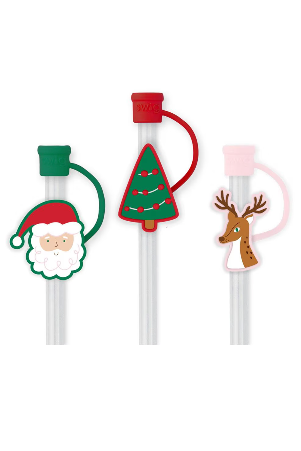 Swig Straw Topper Set - Christmas Cameos