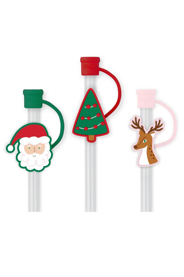 Swig Straw Topper Set - Christmas Cameos