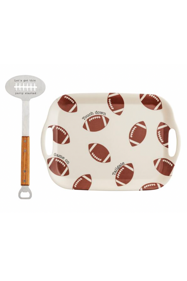 Football Tray with Spatula