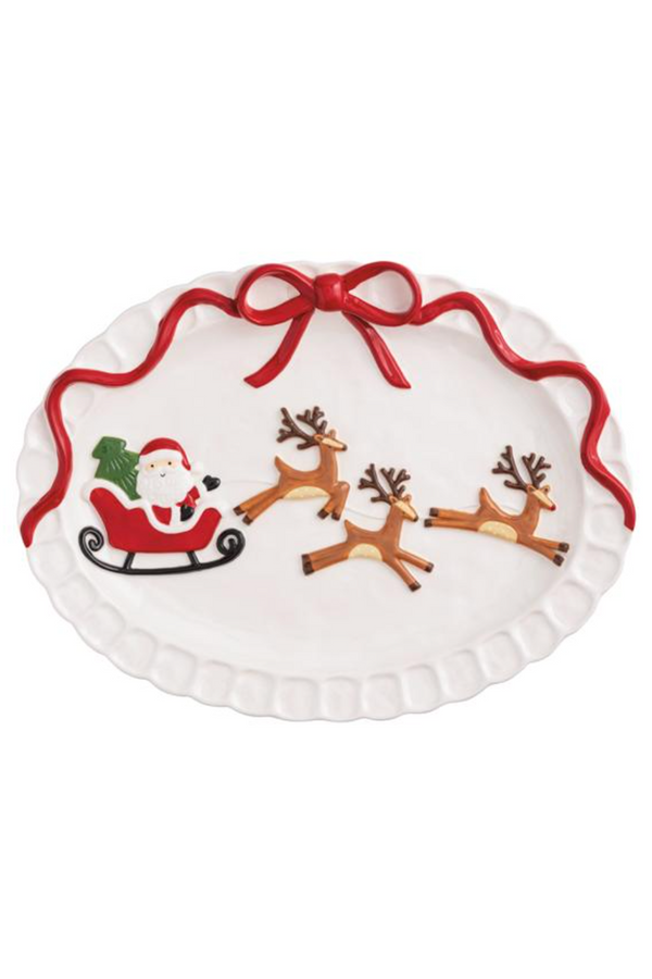Santa Sleigh Design Platter