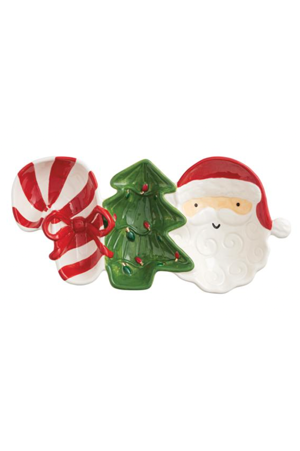 Christmas Icons Whimsy Triple Tidbit Dish