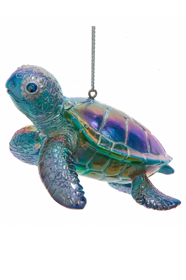 Funky Ornament - Colorful Sea Turtle