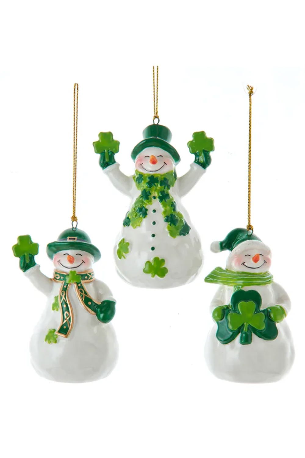 Porcelain Ornament - Jolly Irish Snowman