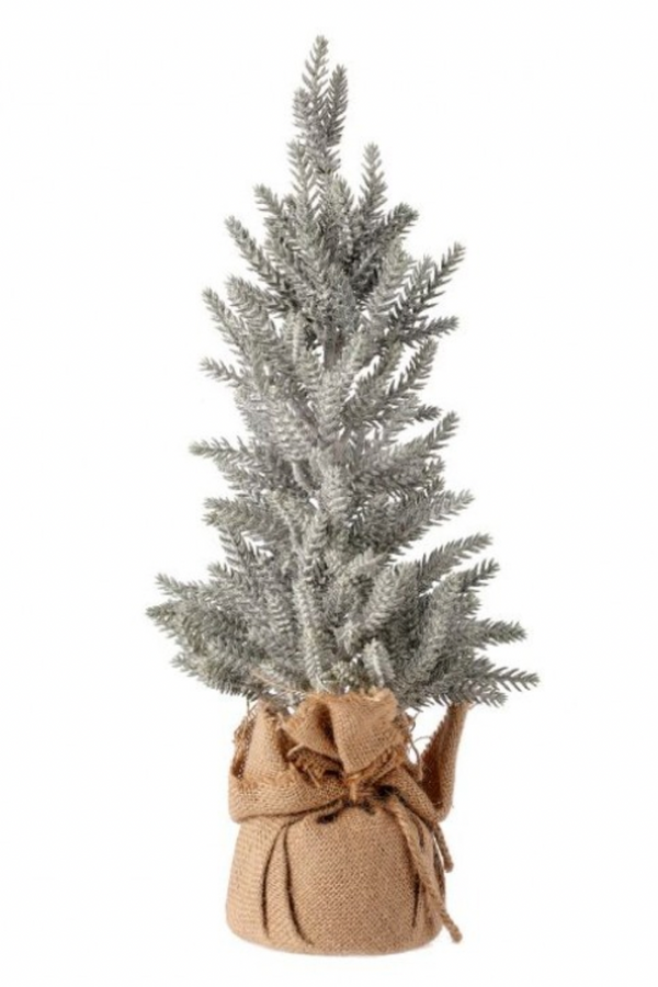 Mini Snowy Pine Tree Figure
