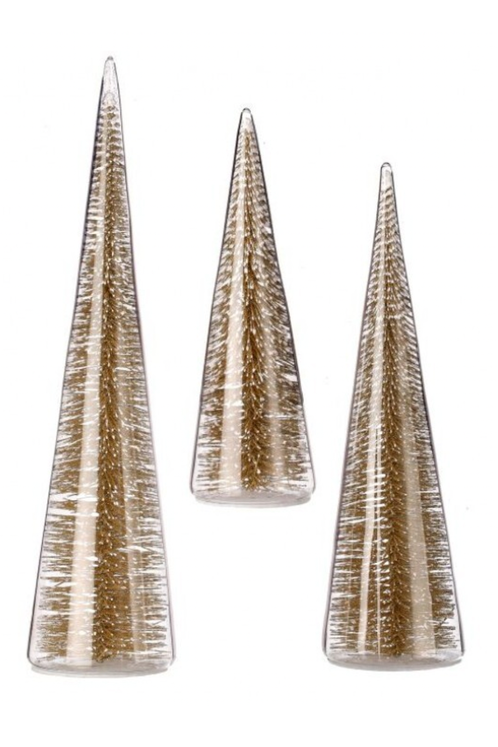 Bristle Tree in Glass - Gold