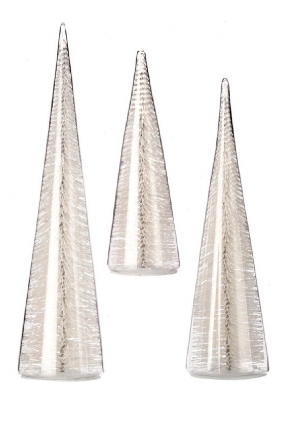 Bristle Tree in Glass - White