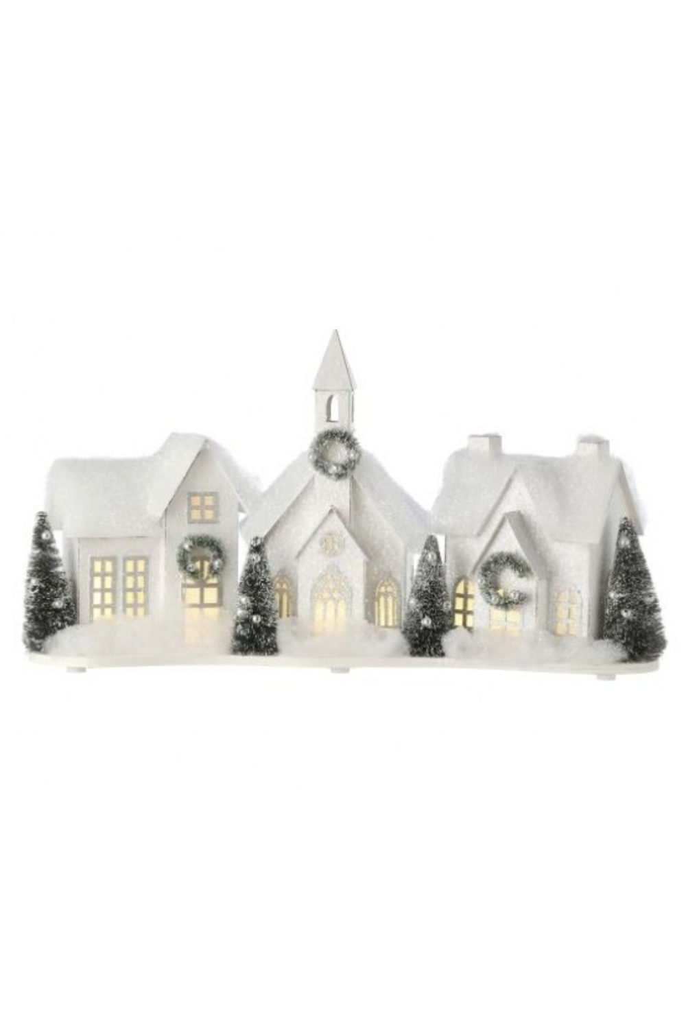 Whimsical Village House - LED Snowy Town Trio