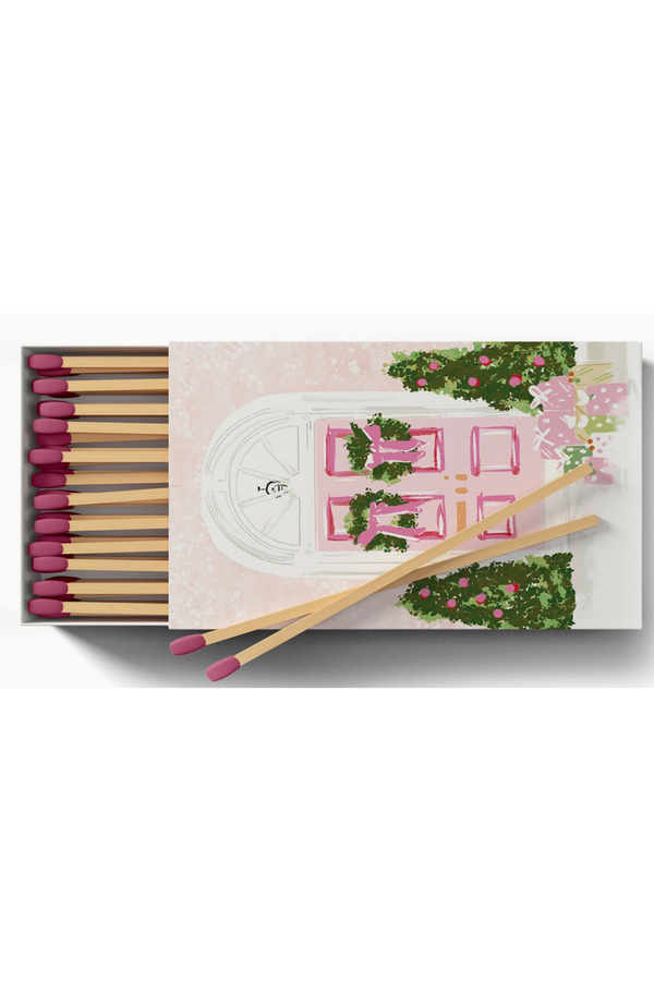 Holiday Boxed Matches - Candy Cane Cottage