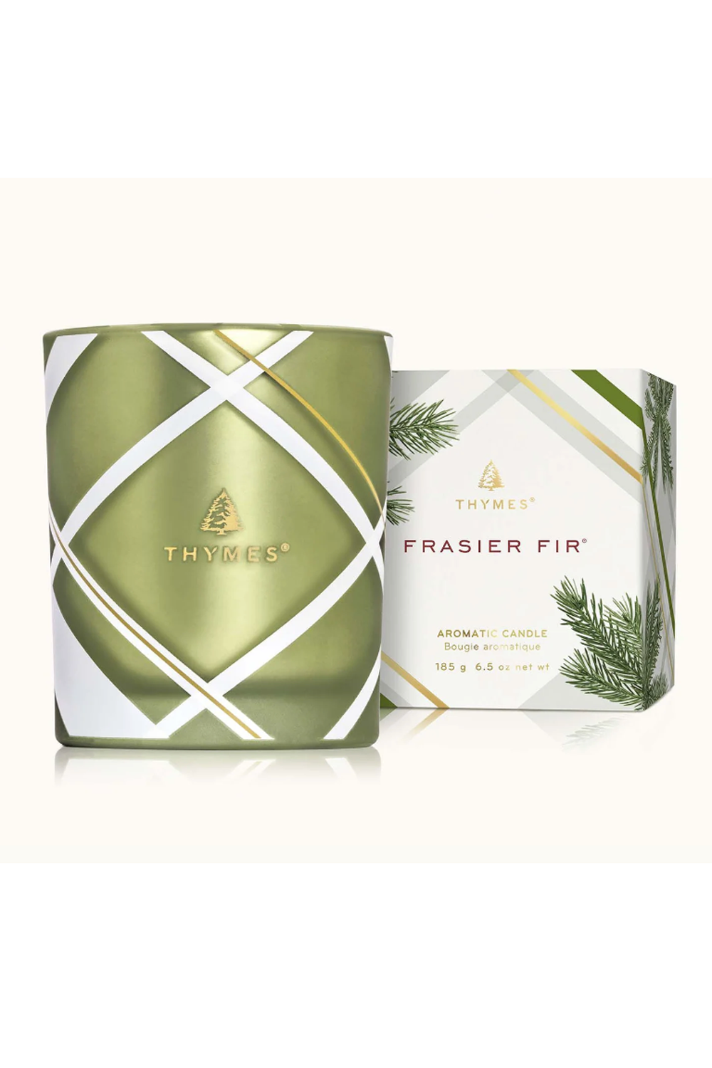 Frasier Fir Poured Candle in Box - Frosted Plaid