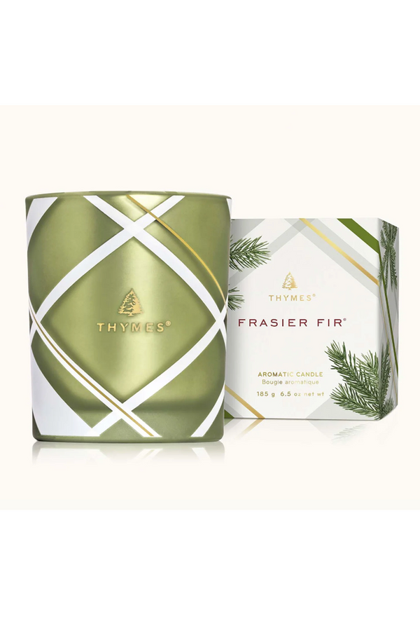 Frasier Fir Poured Candle in Box - Frosted Plaid