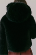 FP Louder Please Hooded Faux Fur Jacket - Black