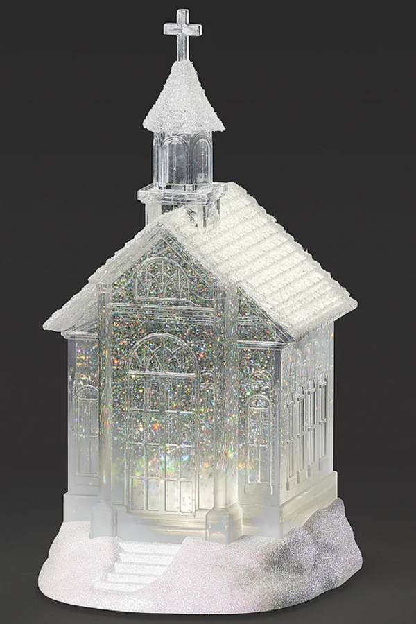 Lighted Confetti Lites Swirl Church