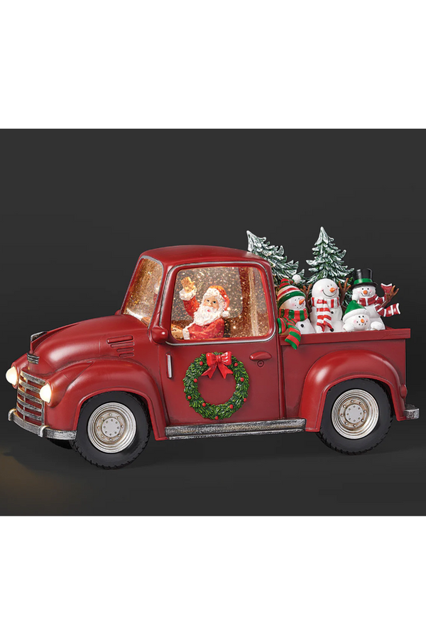 Lighted Truck with Snowmen