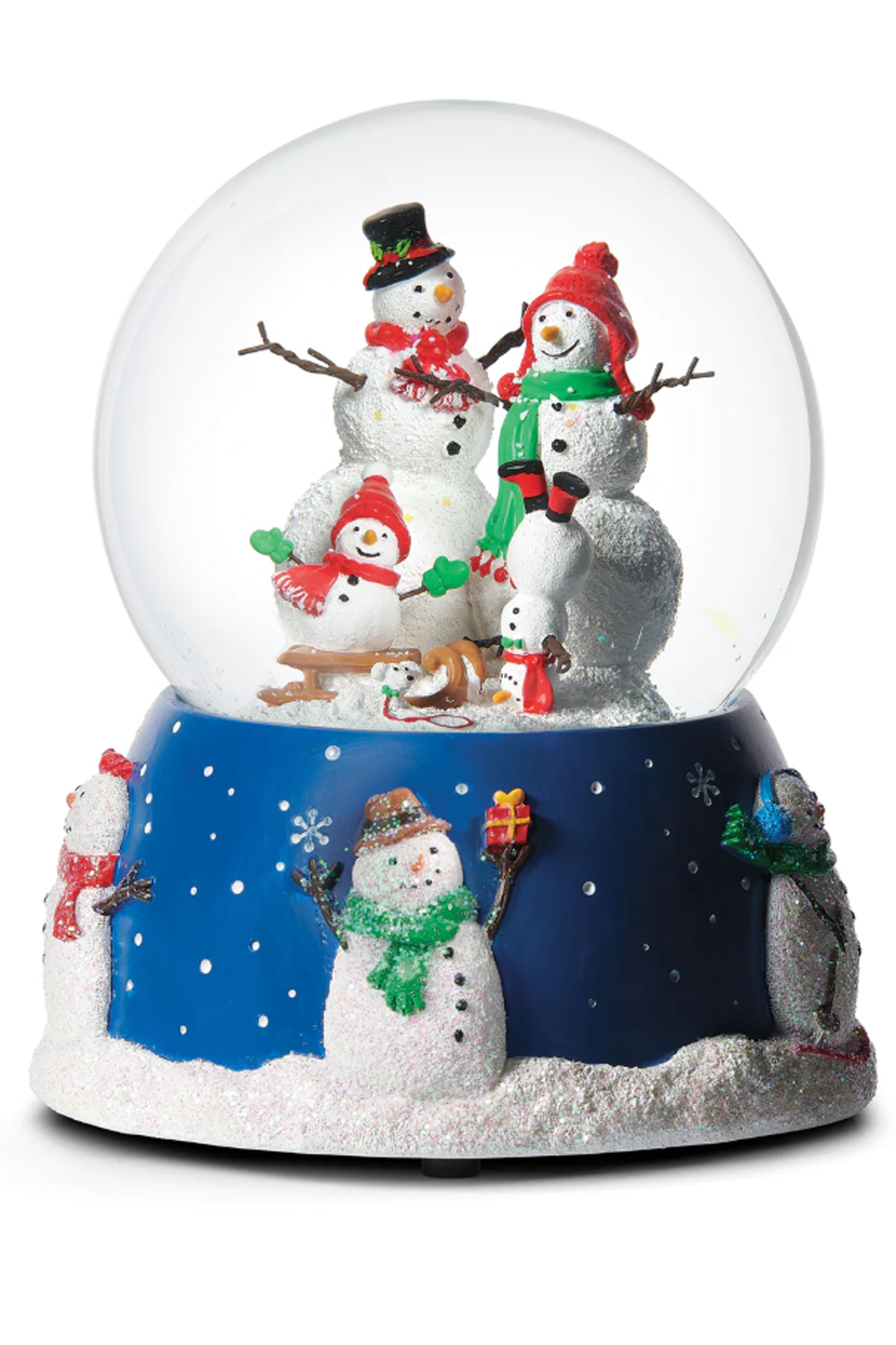Musical Snowman Family Snow Globe