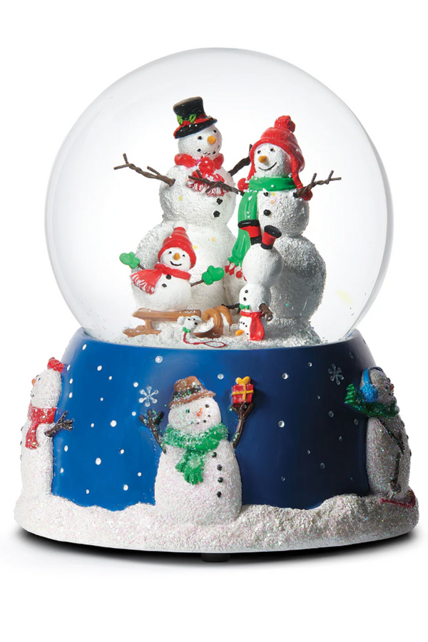 Musical Snowman Family Snow Globe