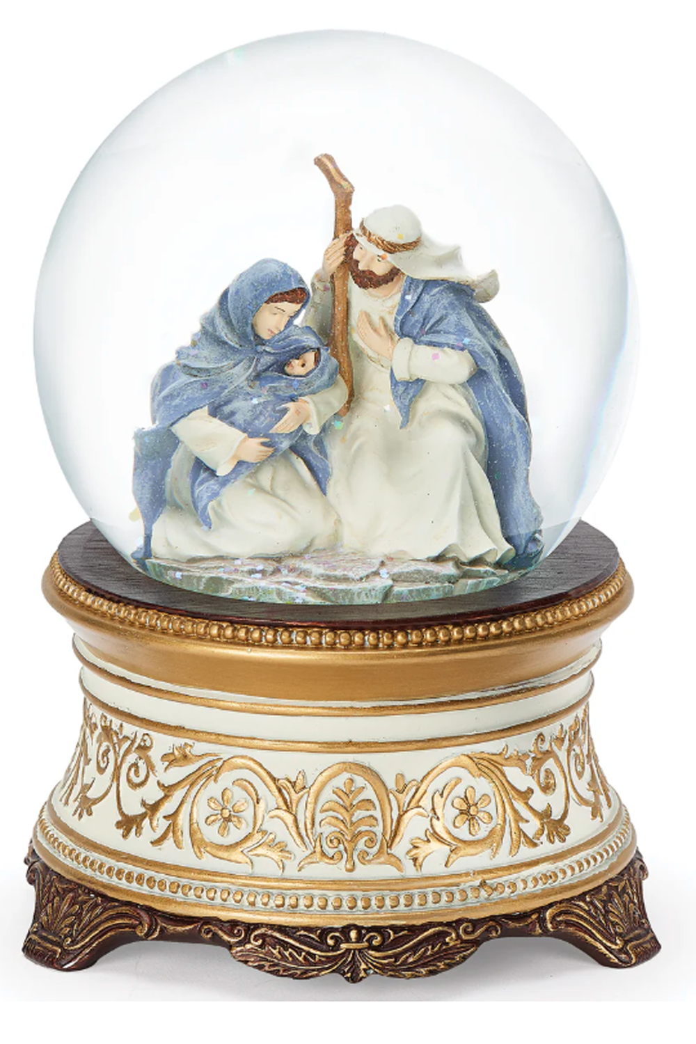Holy Family Nativity Musical Dome Snow Globe