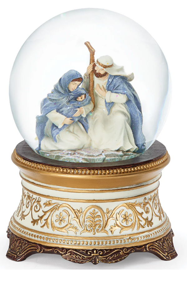 Holy Family Nativity Musical Dome Snow Globe