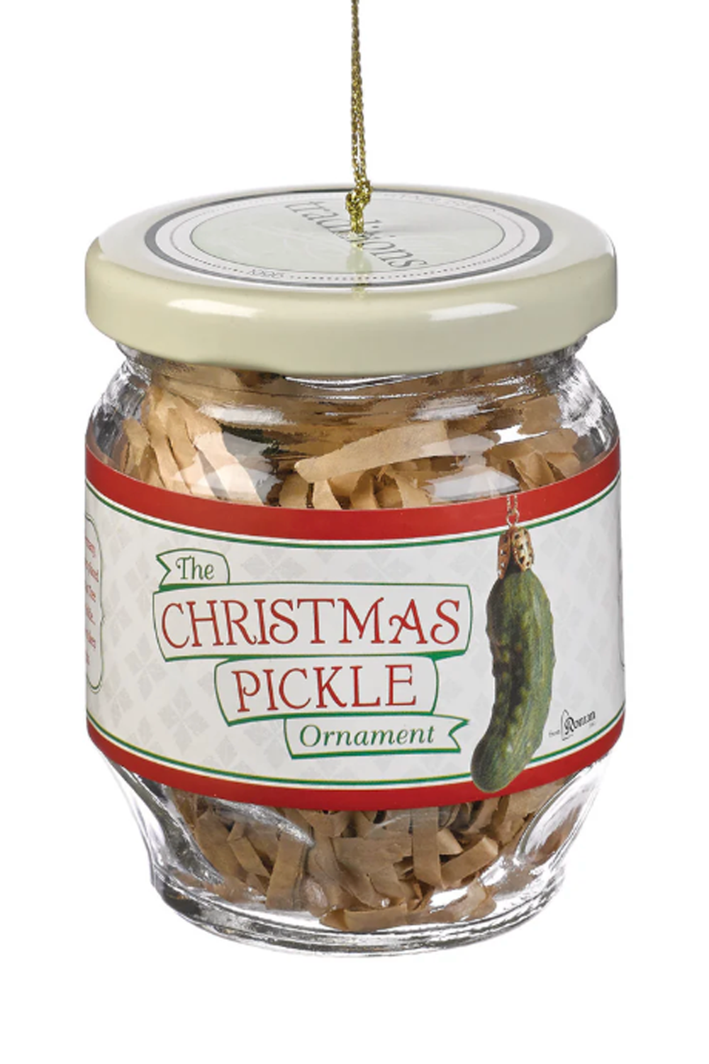 Glass Ornament - Pickle in Jar Gift Set