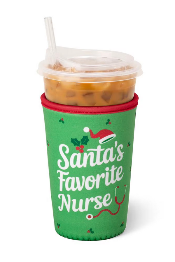 Swig Cup Coolie - Santa's Favorite NURSE