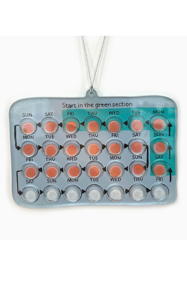 Acrylic Ornament - Birth Control Pills