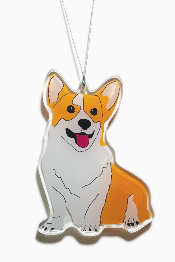 Acrylic Ornament - Corgi Cutie