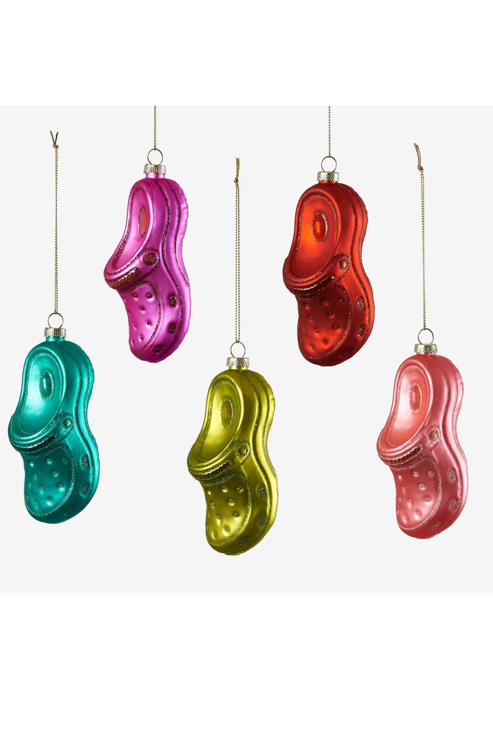 Glass Ornament - Colorful Clog Croc Shoe