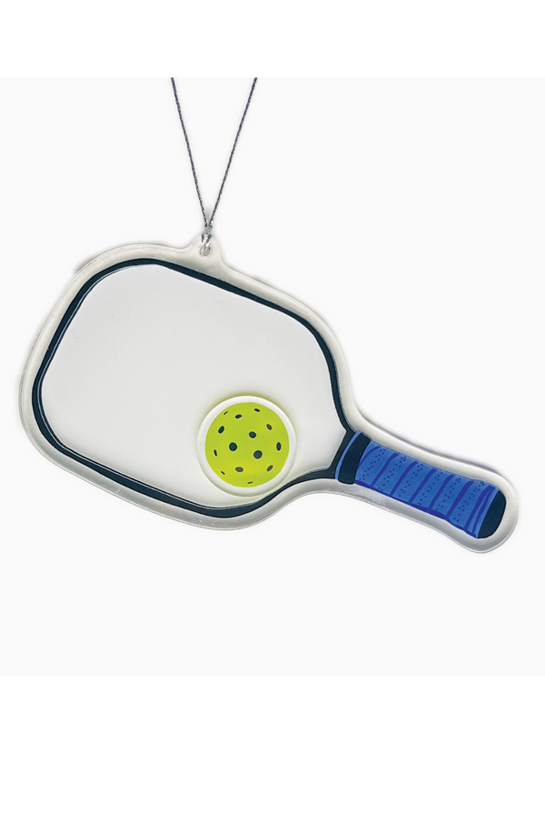 Acrylic Ornament - Pickle Ball Paddle Shakable Ball
