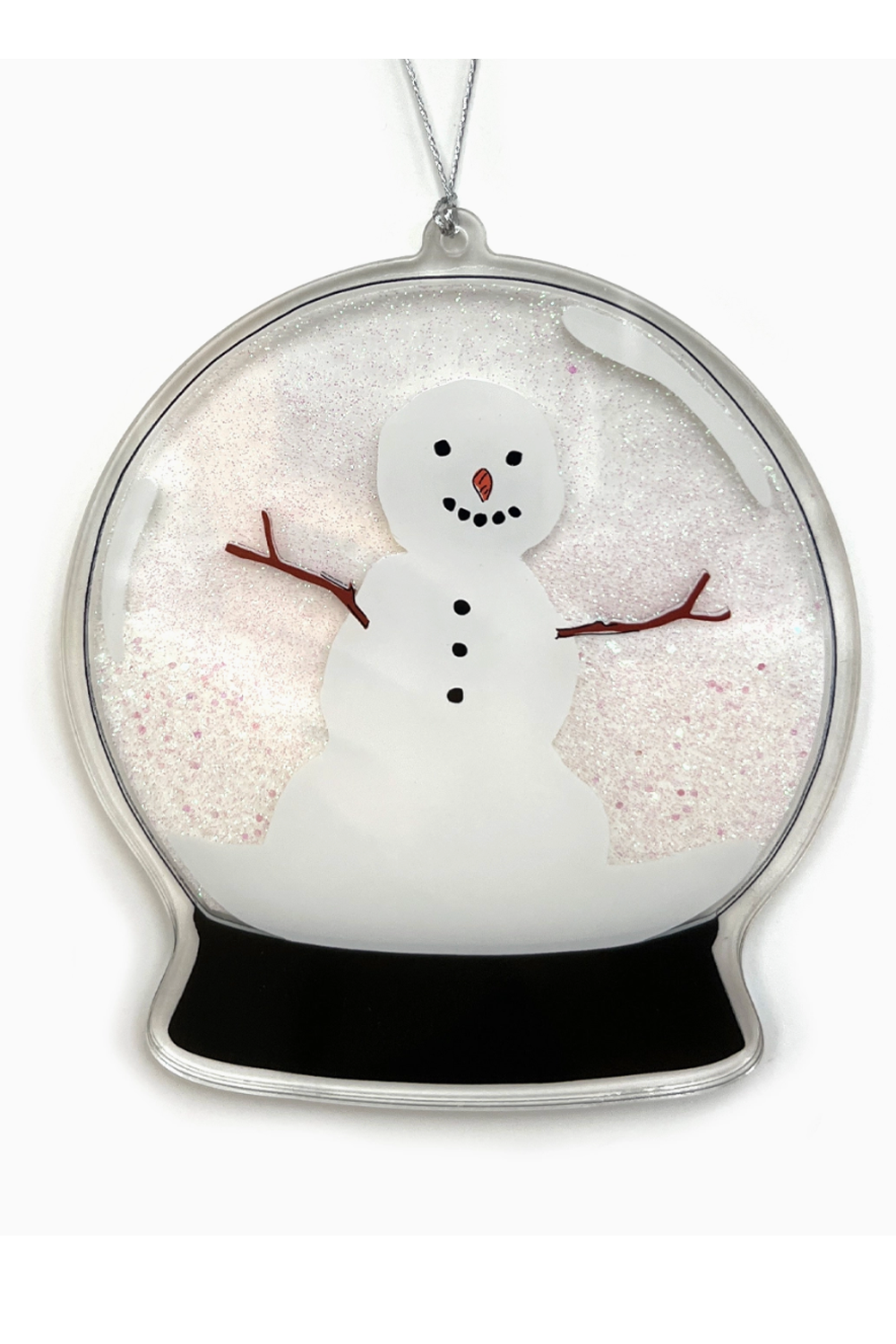 Acrylic Ornament - Snow Globe with Snowman
