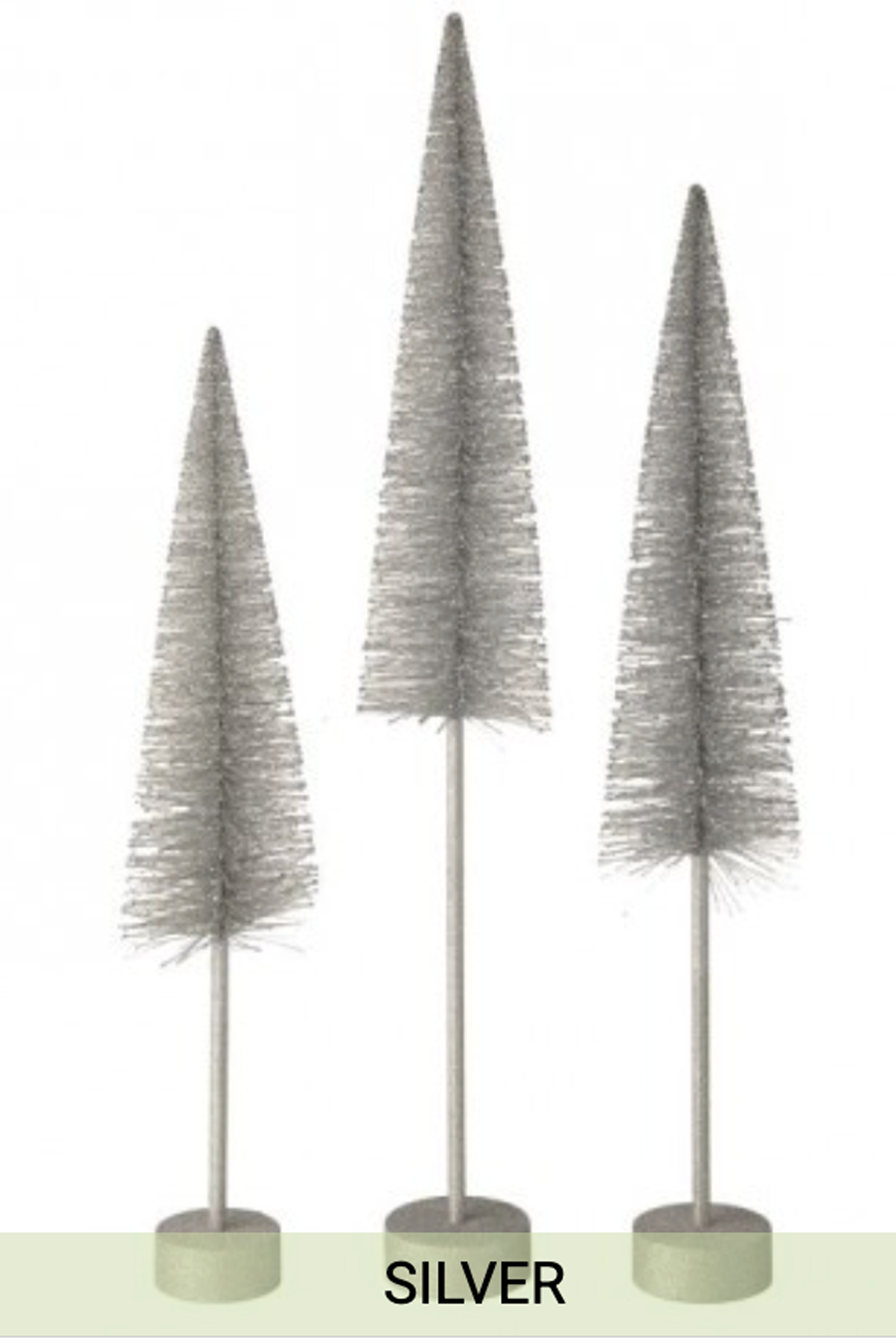 Skinny Glitter Sisel Tree - Silver