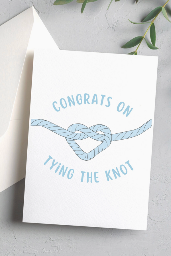 Charm Wedding Greeting Card - Tying the Knot