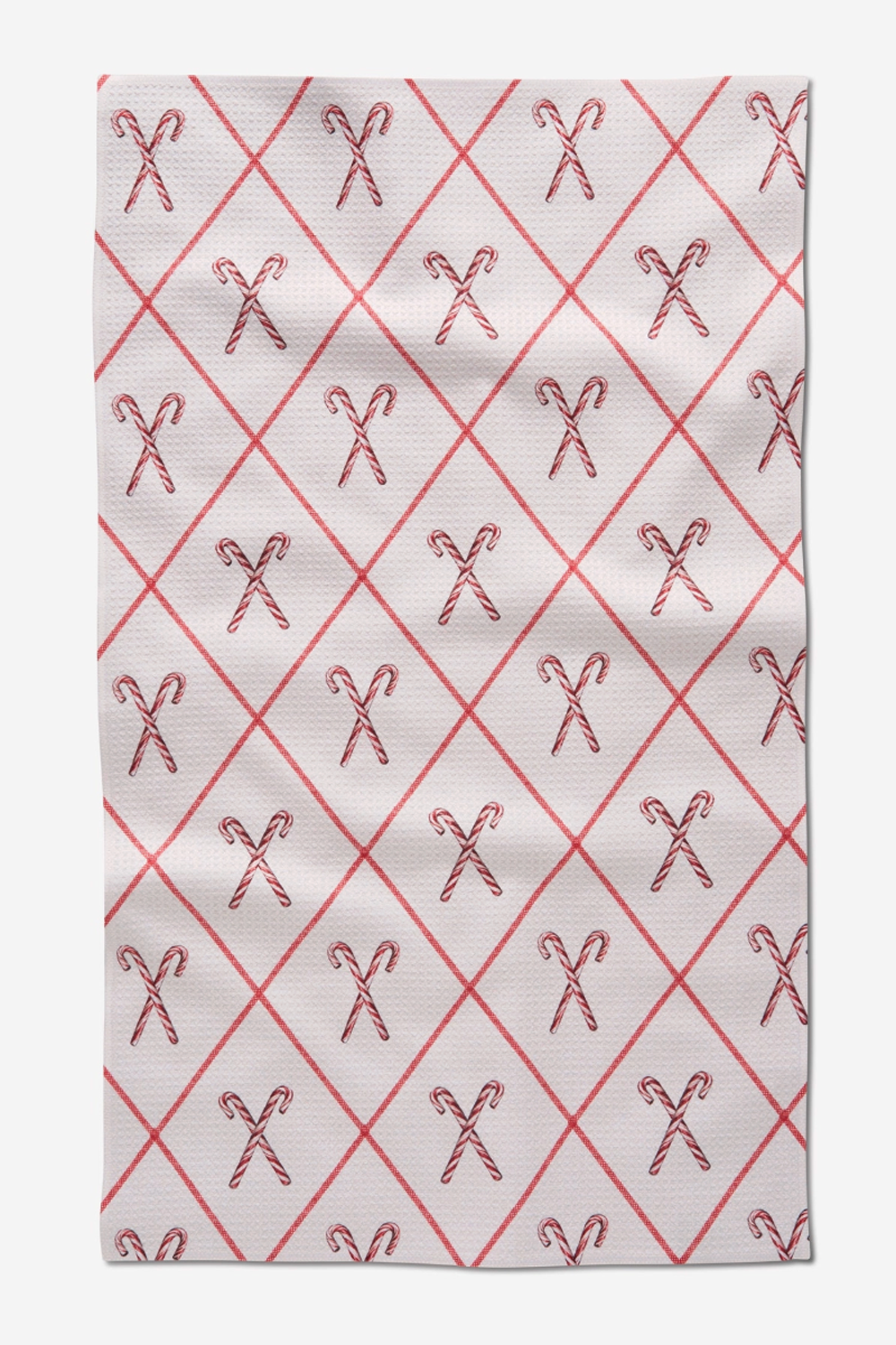 Geometry Kitchen Tea Towel - Festive Candy Canes