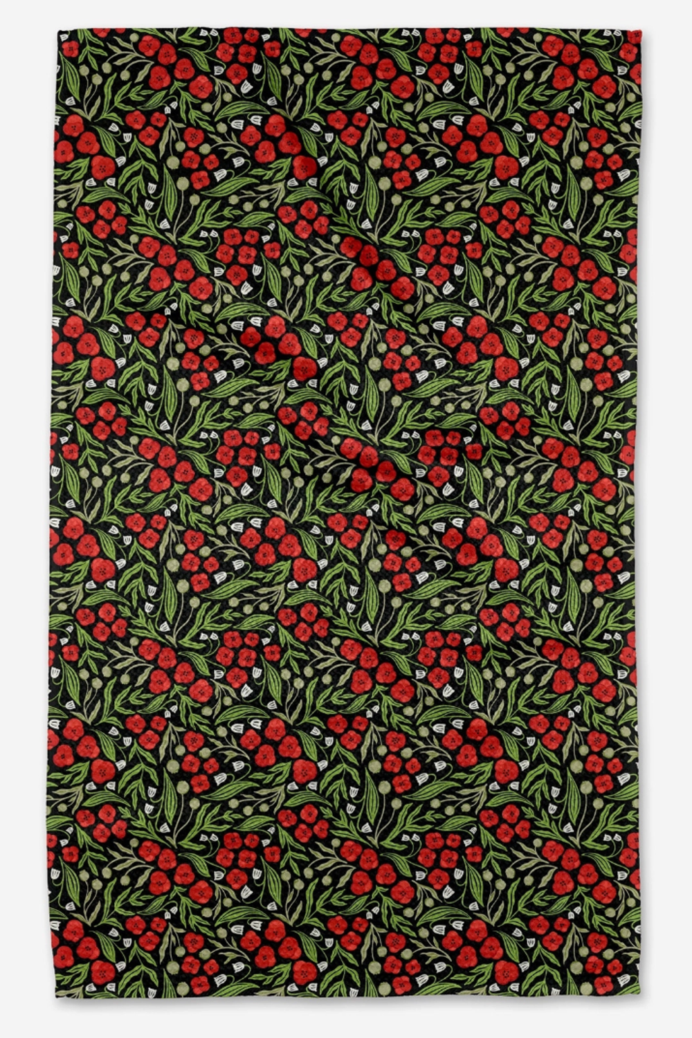 Geometry Kitchen Tea Towel - Flowing Poppies