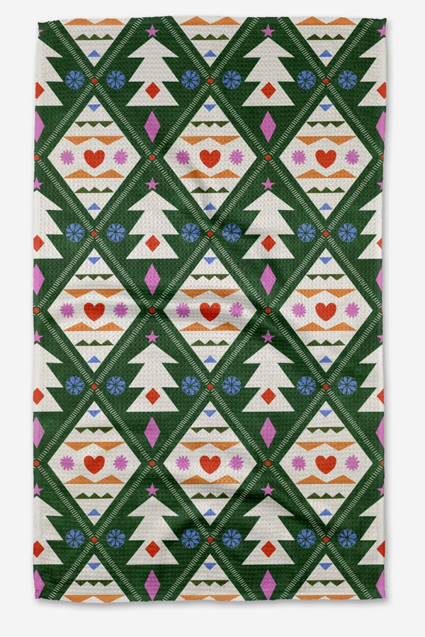 Geometry Kitchen Tea Towel - Nordic Christmas