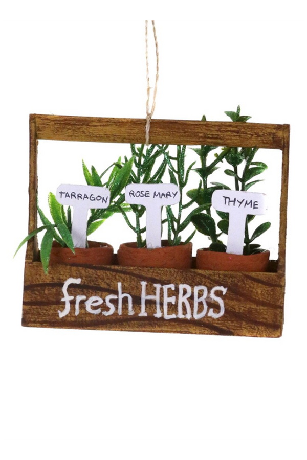 Funky Ornament - Crated Herb Garden