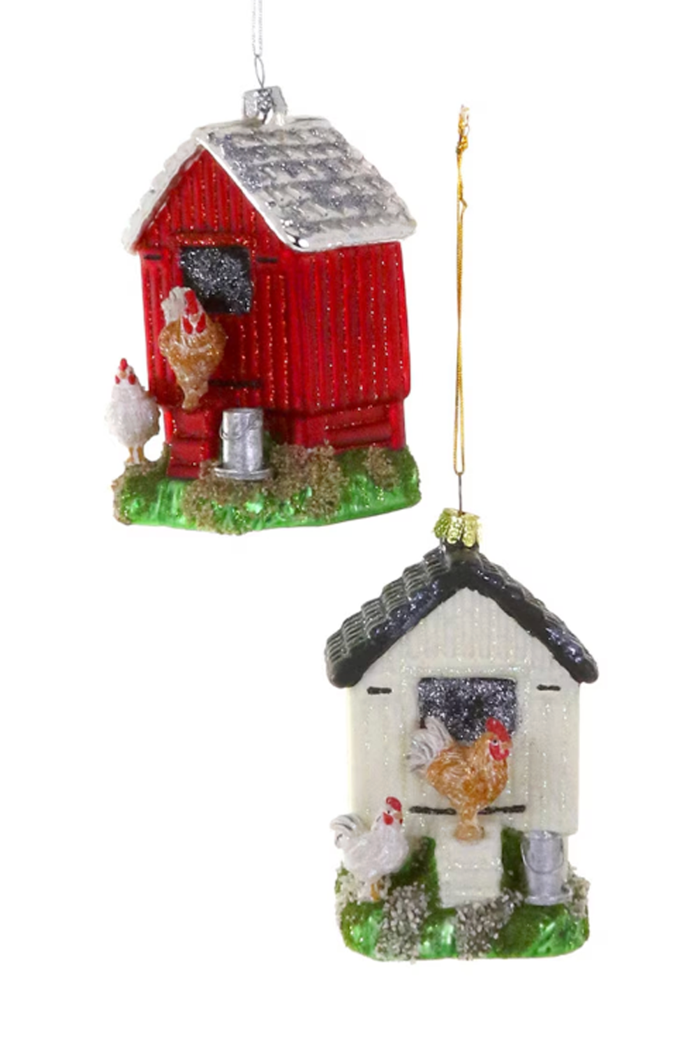 Glass Ornament - Chicken Coop