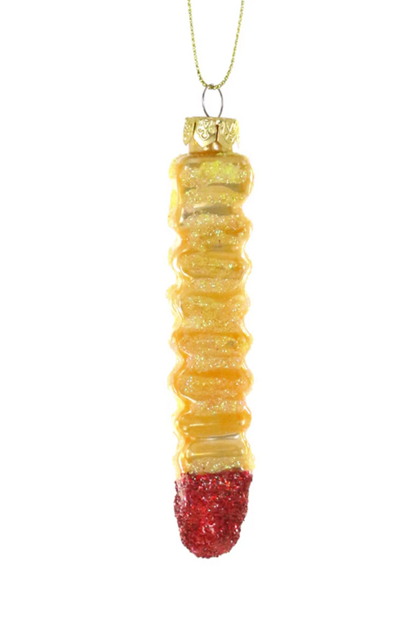 Glass Ornament - Crinkle Fry with Ketchup