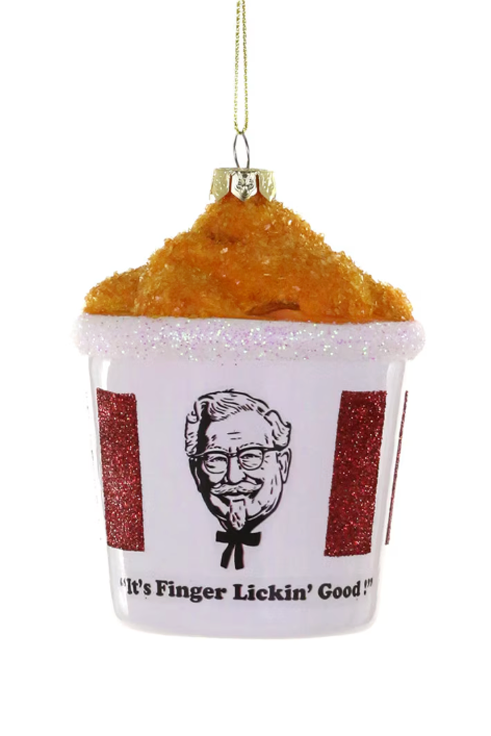 Glass Ornament - Bucket of Chicken