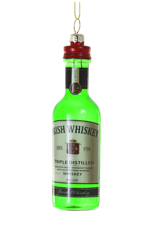Glass Ornament - Irish Whiskey Bottle