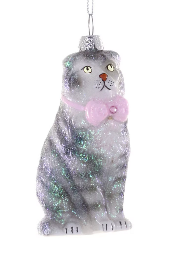 Glass Ornament - Scottish Fold Cat